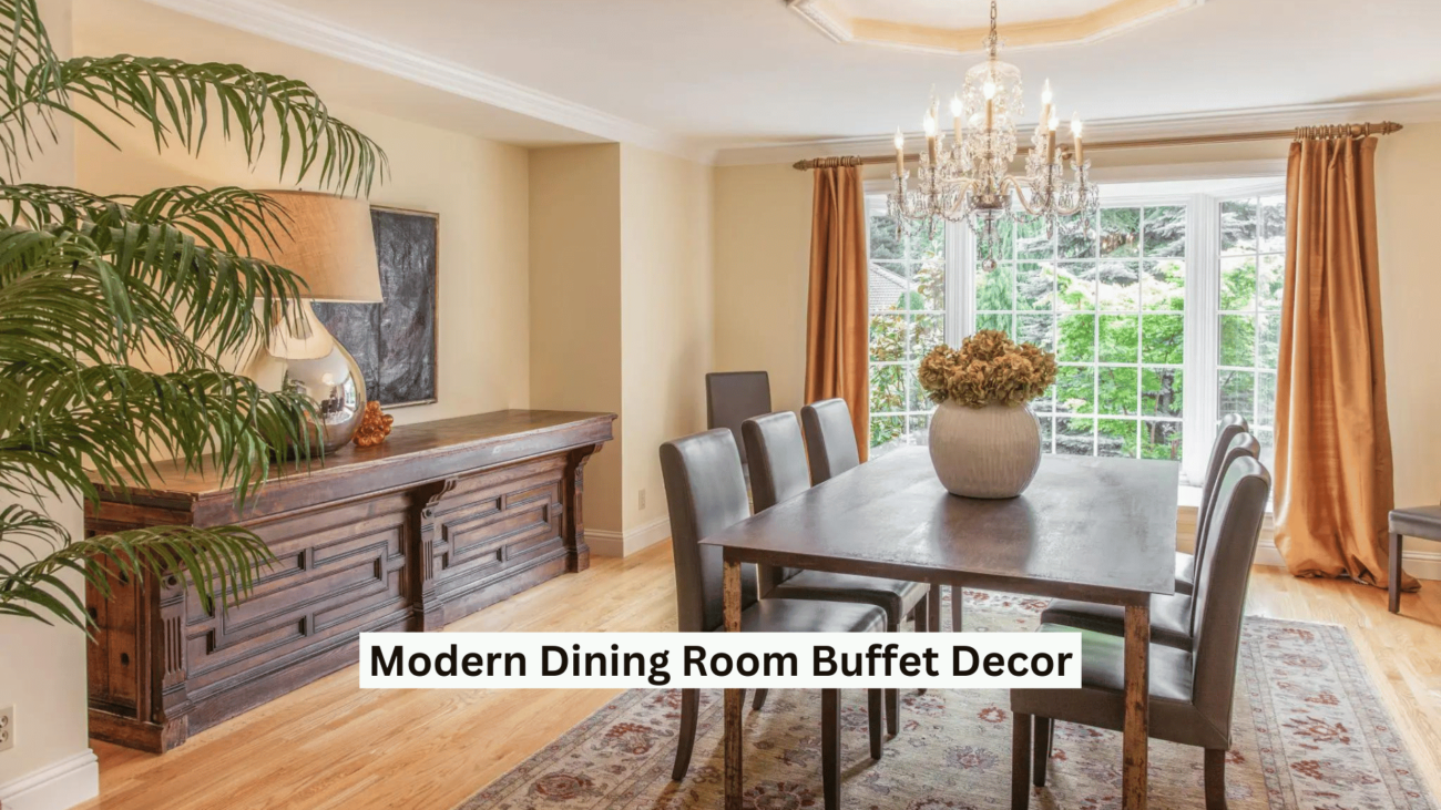 Modern dining room buffet decor