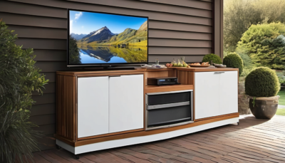 Aesthetic Appeal for Outdoor TV Lift Cabinet
